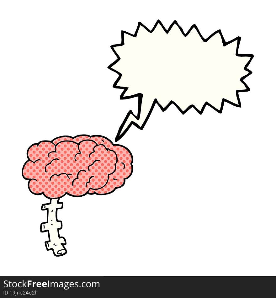 comic book speech bubble cartoon brain