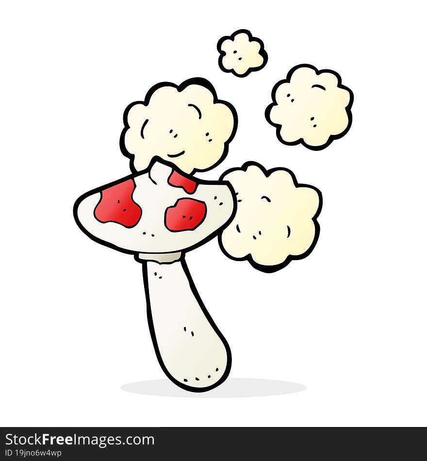 cartoon toadstool mushroom