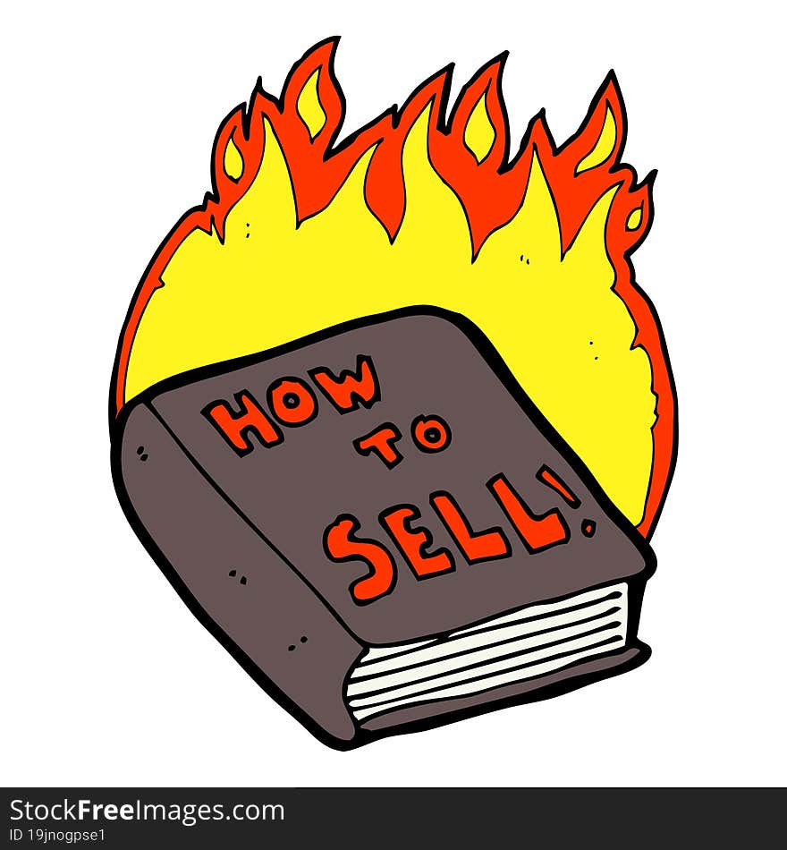 cartoon how to sell book