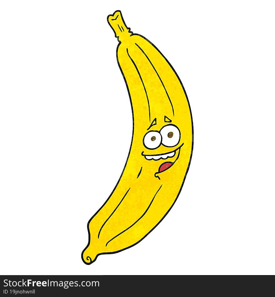 textured cartoon banana