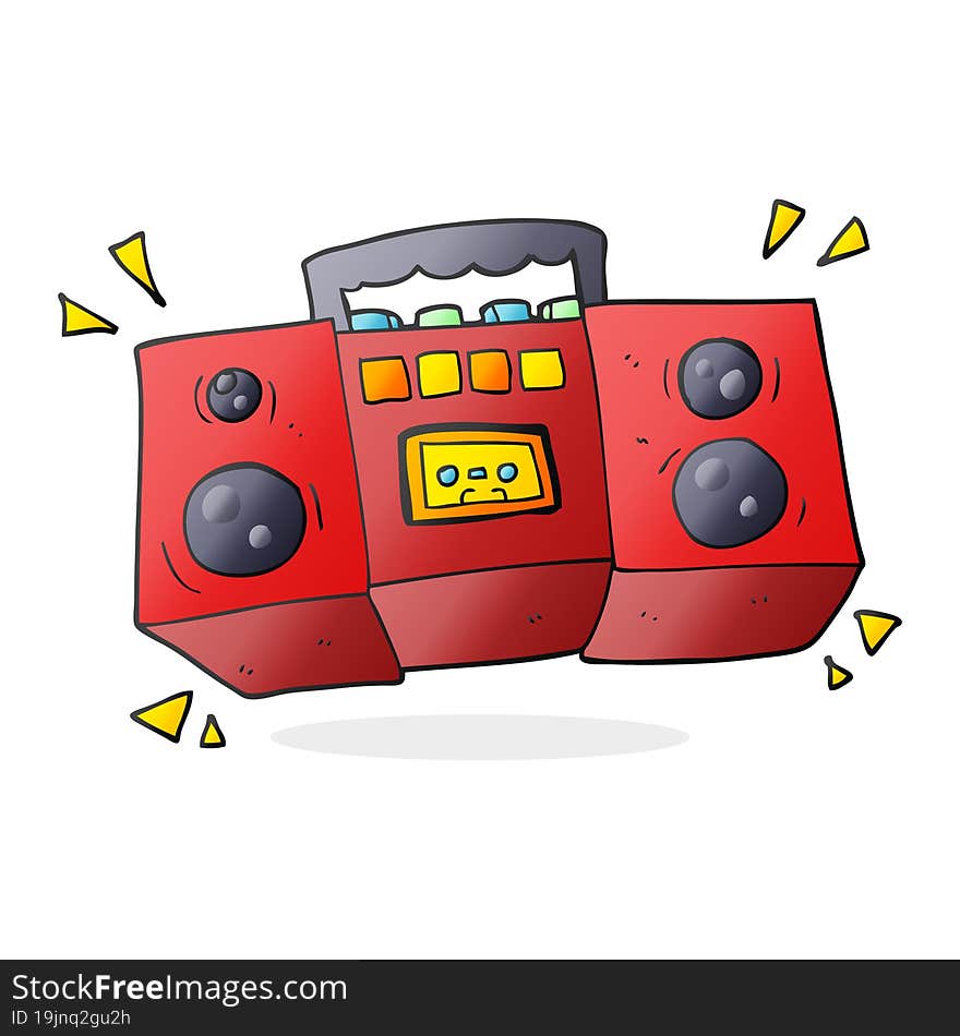 cartoon cassette tape player