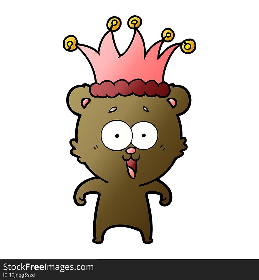 laughing teddy  bear cartoon wearing hat. laughing teddy  bear cartoon wearing hat