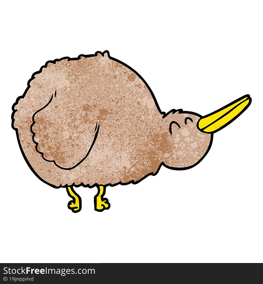 cartoon kiwi bird. cartoon kiwi bird