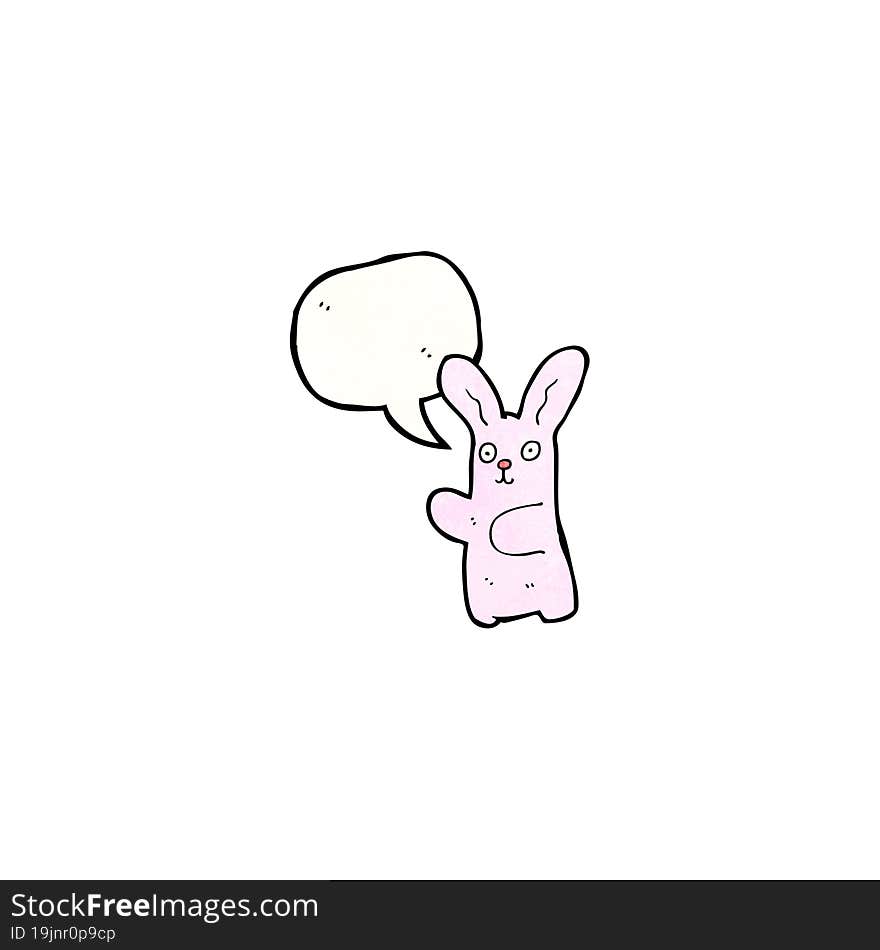 funny pink rabbit cartoon