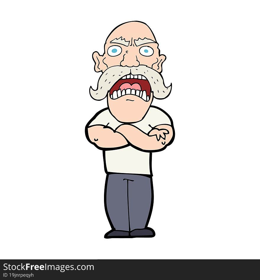 Cartoon Angry Man