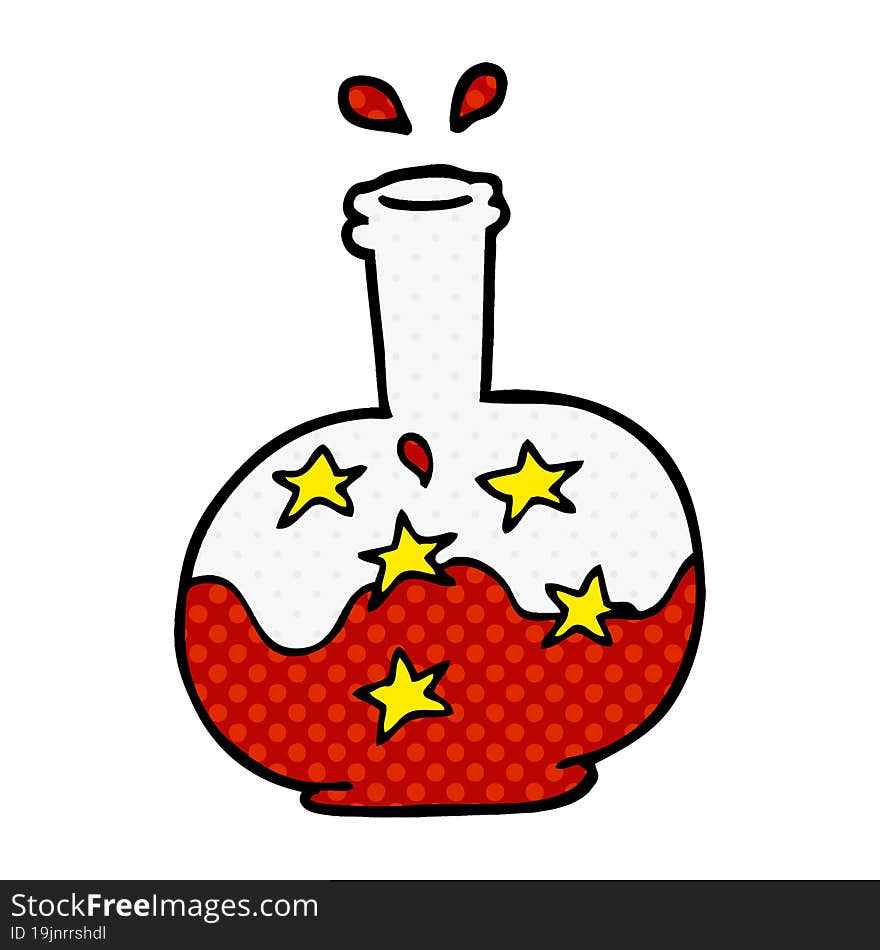 cartoon doodle magic potion