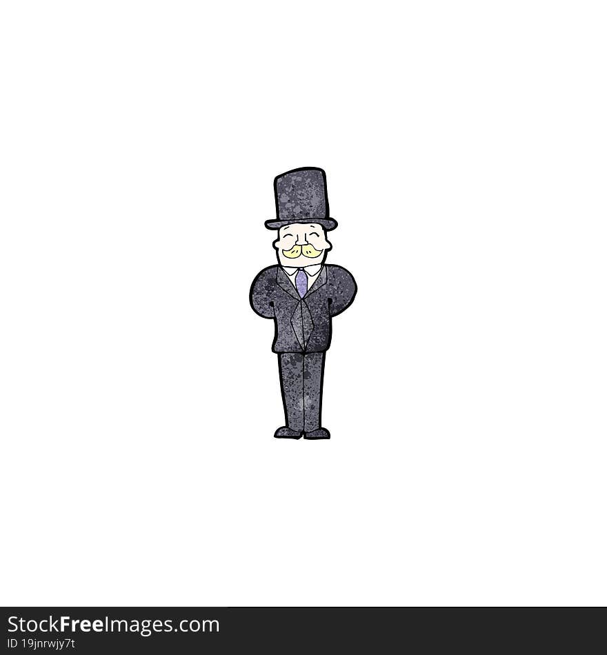 cartoon victorian man