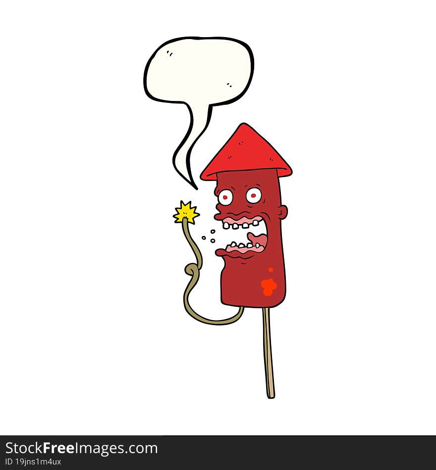 Speech Bubble Cartoon Screaming Firework