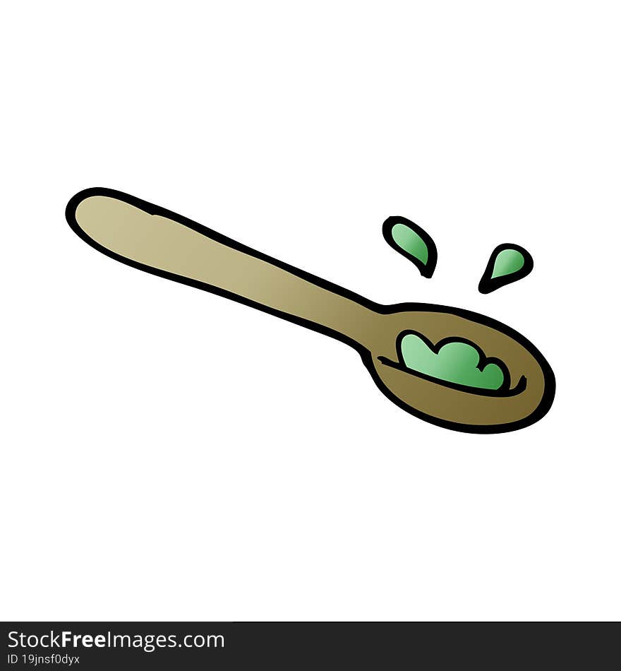 Cartoon Doodle Ladle Of Food