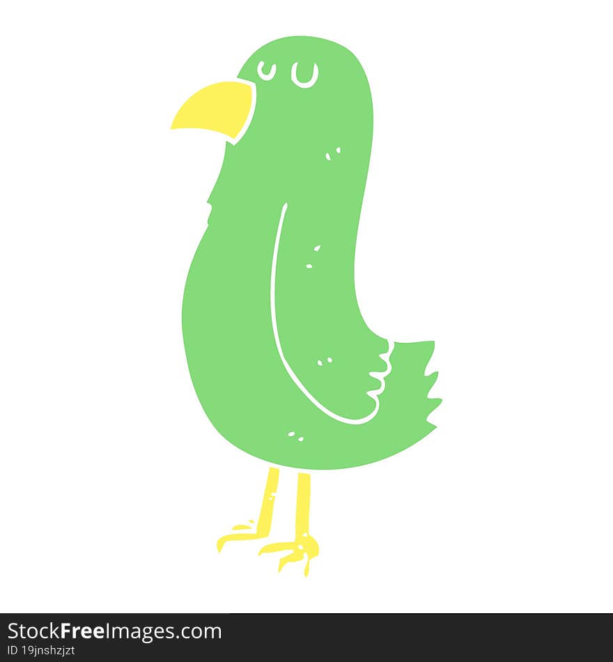 flat color illustration of parrot. flat color illustration of parrot