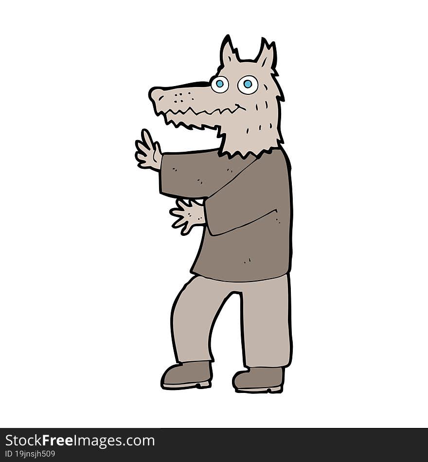 cartoon funny werewolf