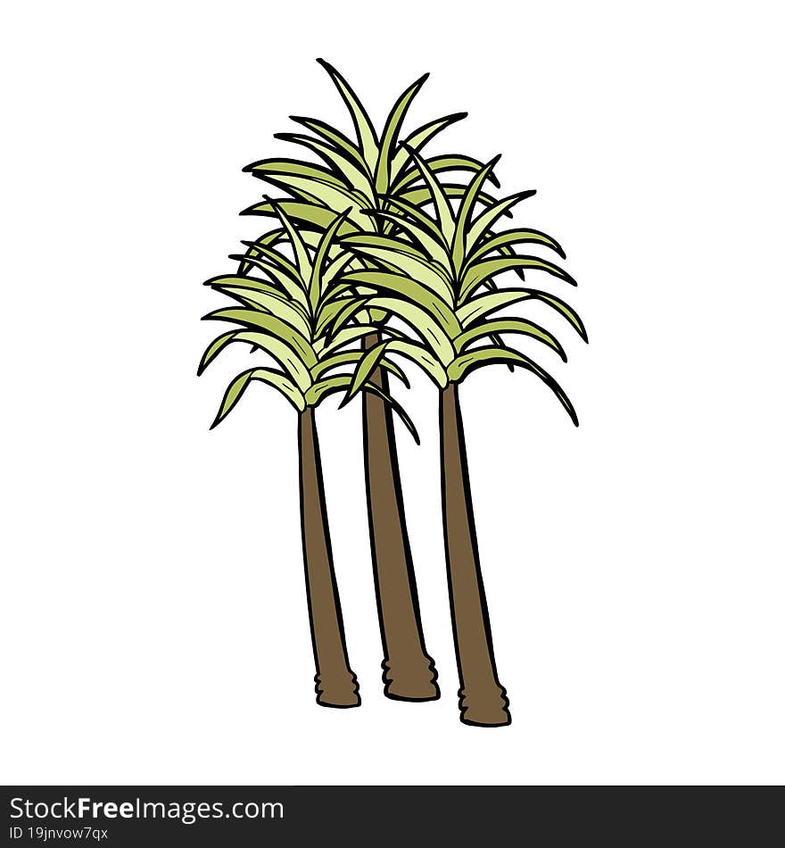 cartoon palm tree