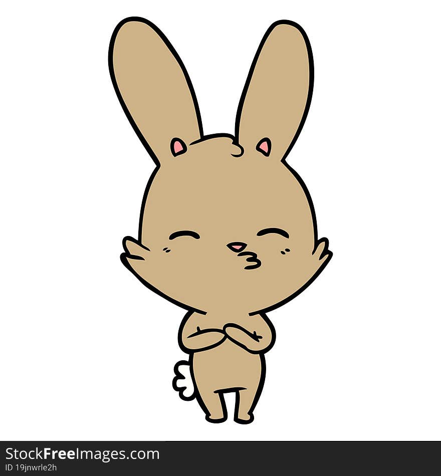 curious bunny cartoon. curious bunny cartoon