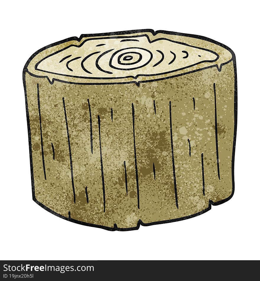 textured cartoon log