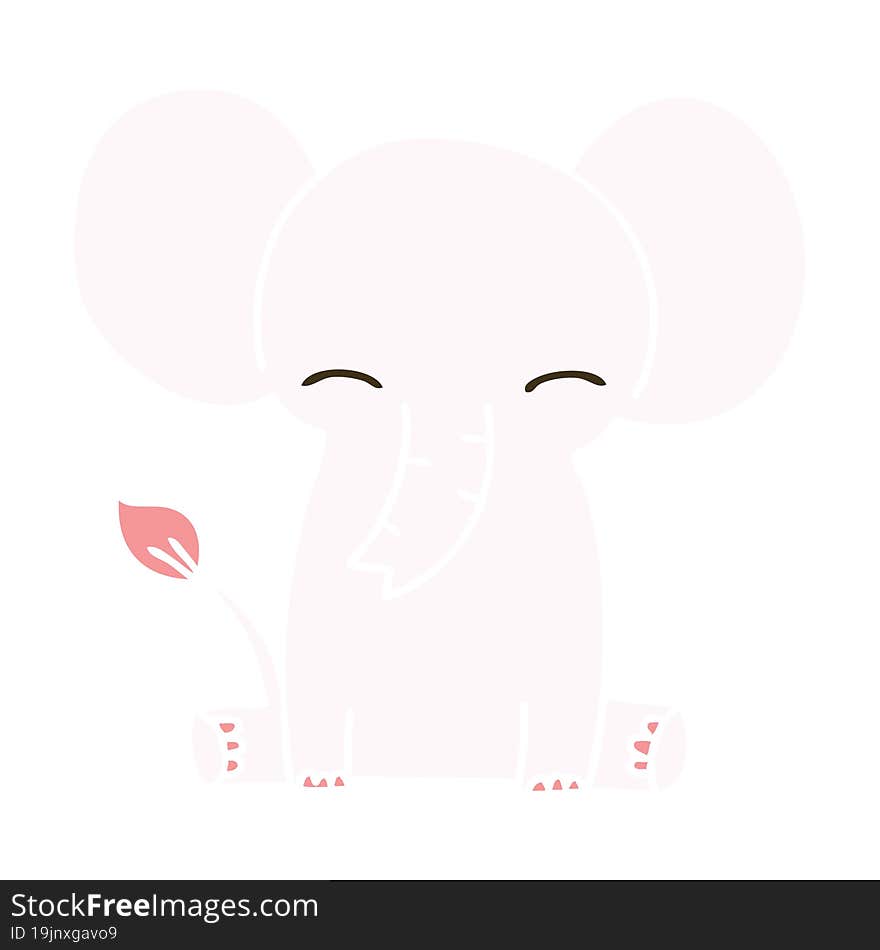 quirky hand drawn cartoon elephant