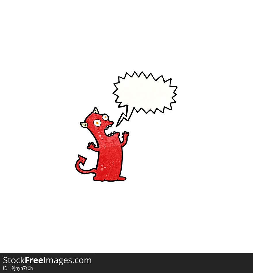 screaming little devil cartoon