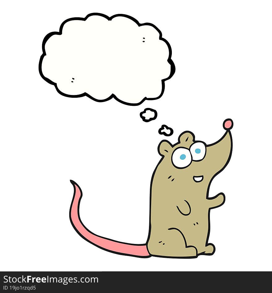 Thought Bubble Cartoon Mouse