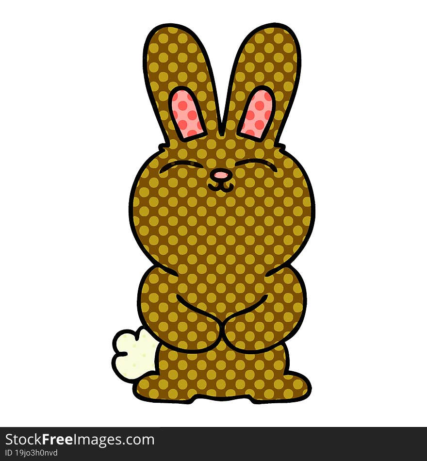 comic book style quirky cartoon rabbit. comic book style quirky cartoon rabbit