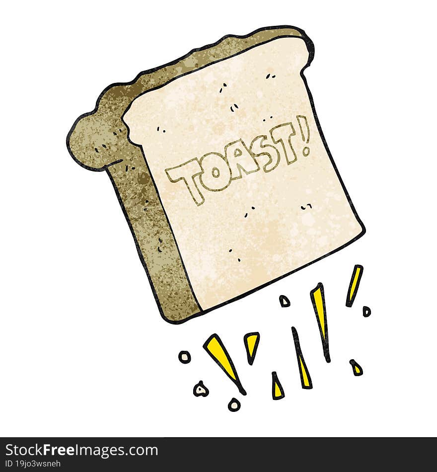 textured cartoon toast