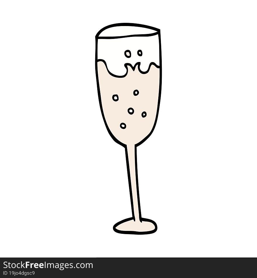 cartoon champagne glass