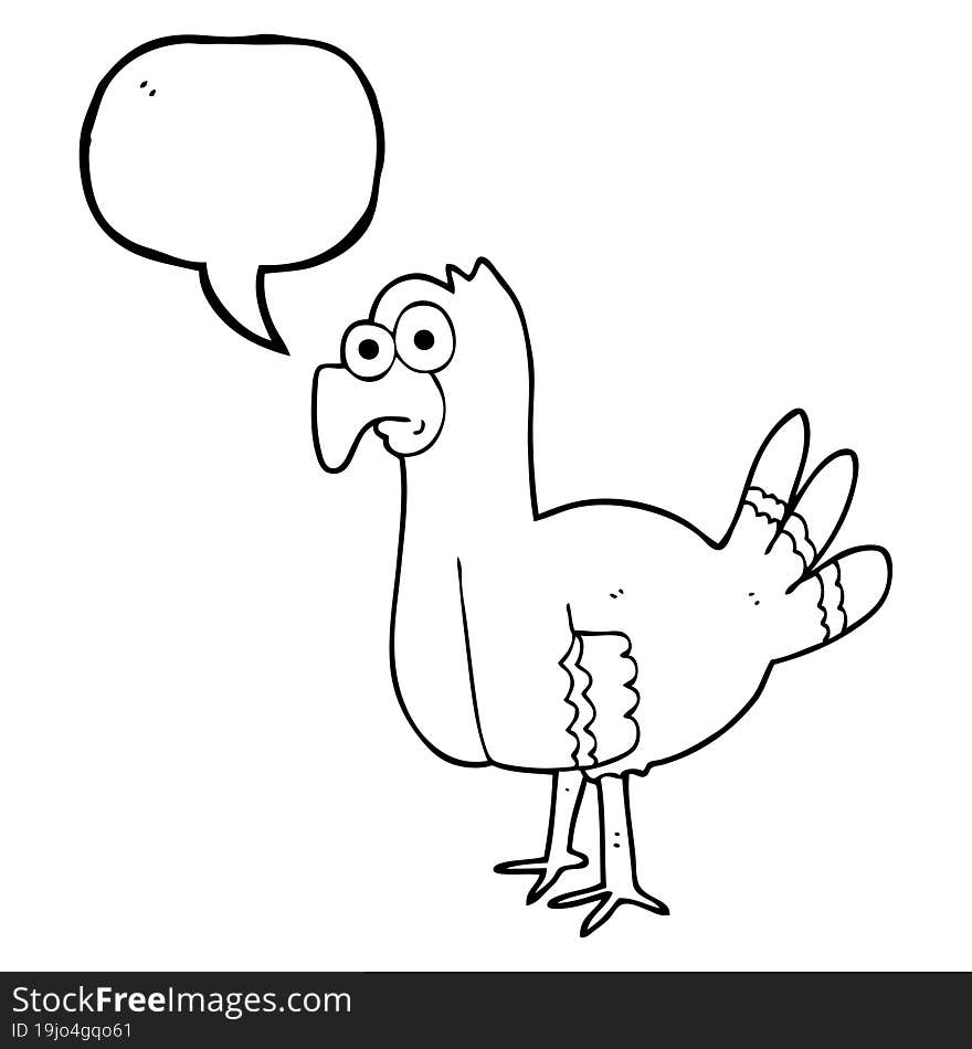 Speech Bubble Cartoon Bird