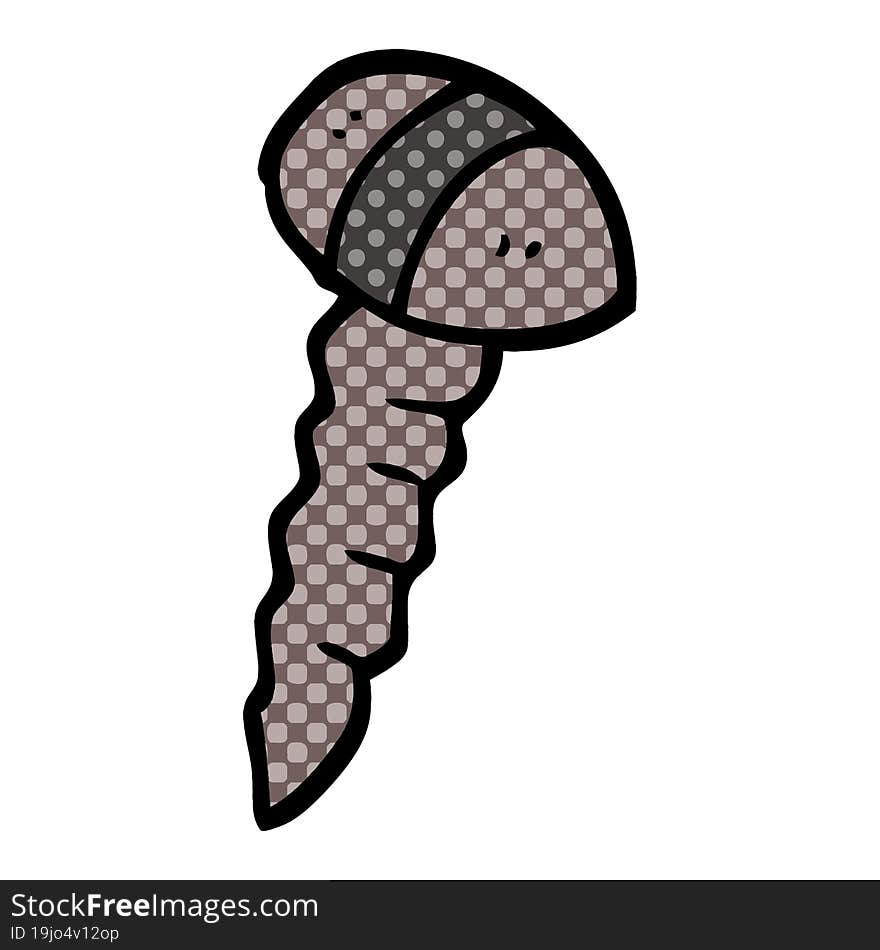 cartoon doodle of a screw