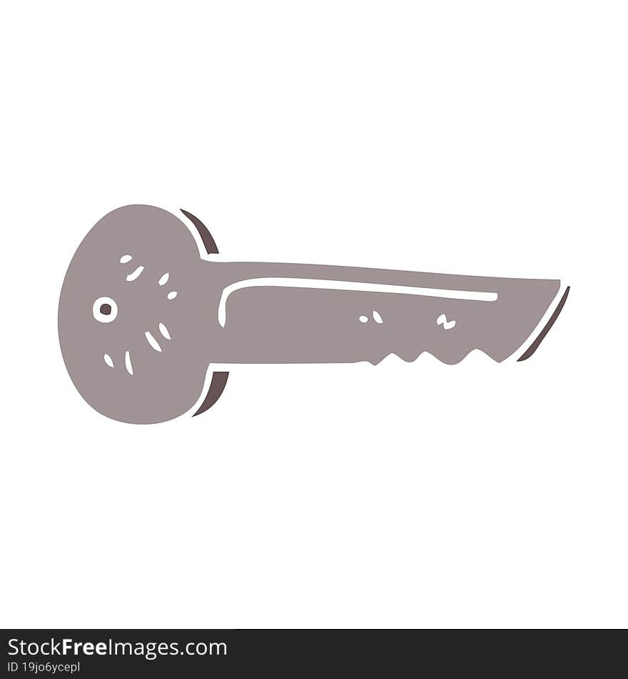 cartoon doodle metal key