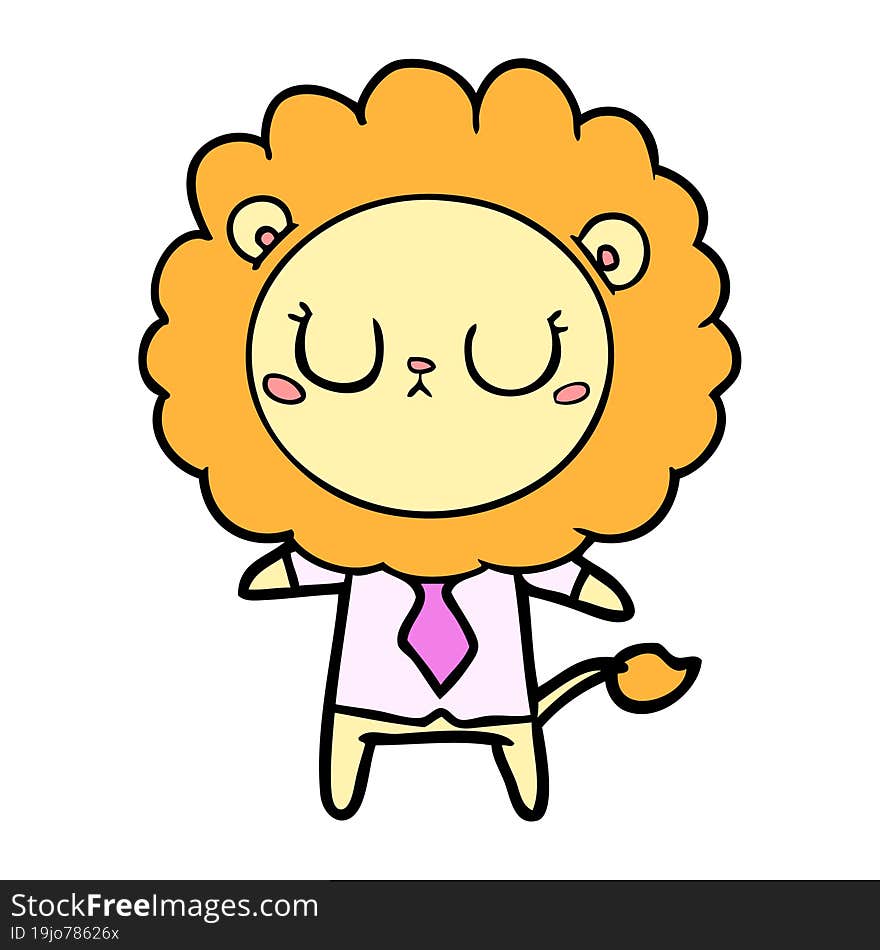 cartoon lion in business clothes. cartoon lion in business clothes