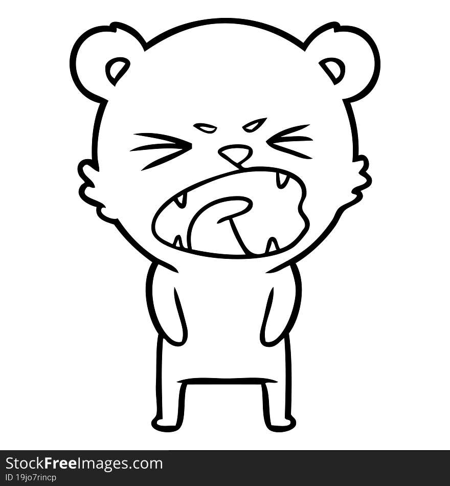 angry cartoon bear. angry cartoon bear