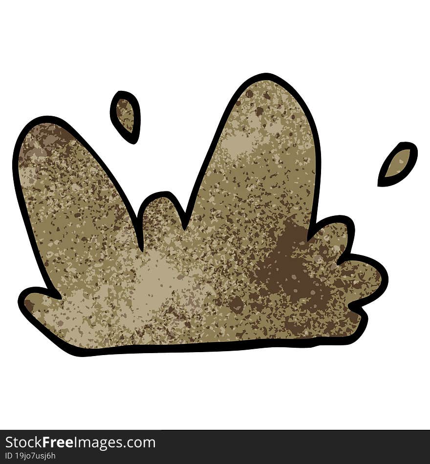 cartoon doodle mud splat