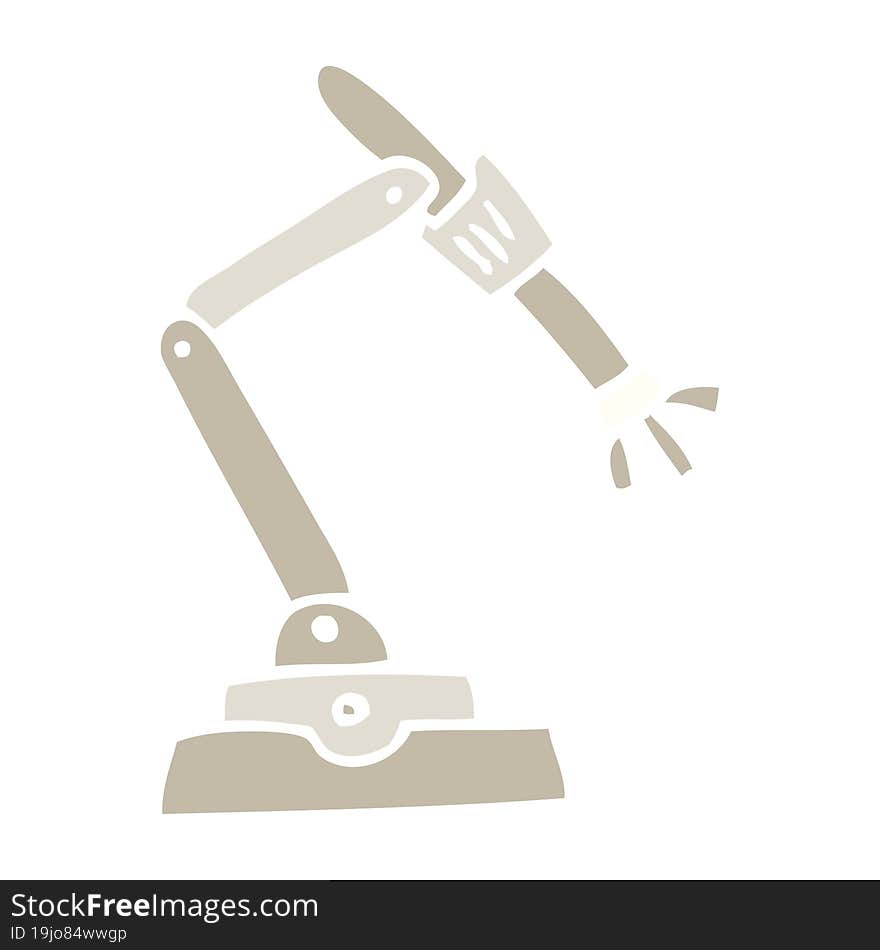 flat color illustration cartoon robot hand