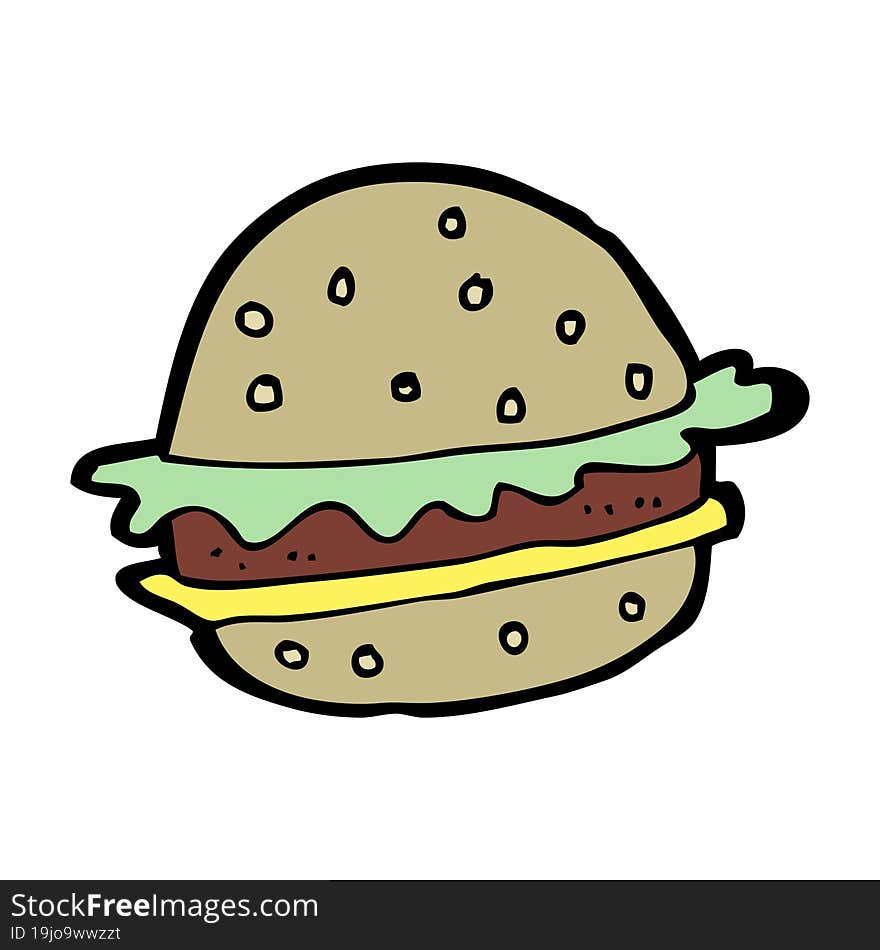 Cartoon Hamburger