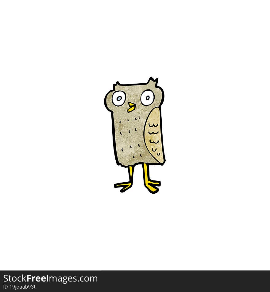 funny little owl cartoon