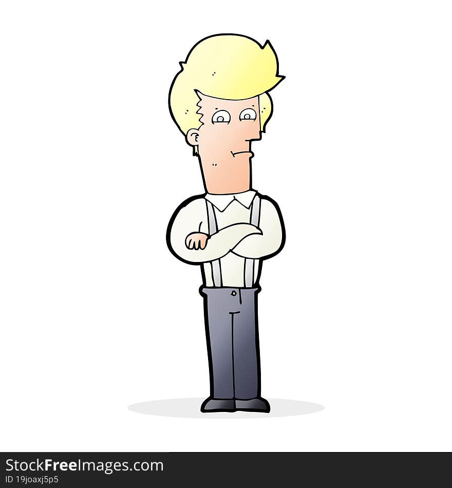 Cartoon Annoyed Man