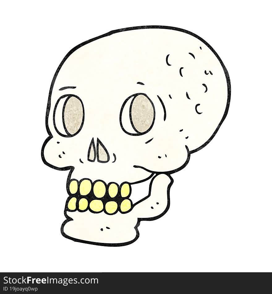 textured cartoon halloween skull