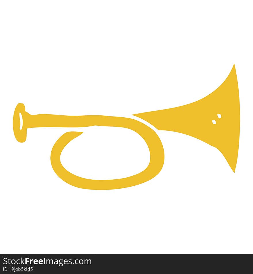 cartoon doodle brass horn