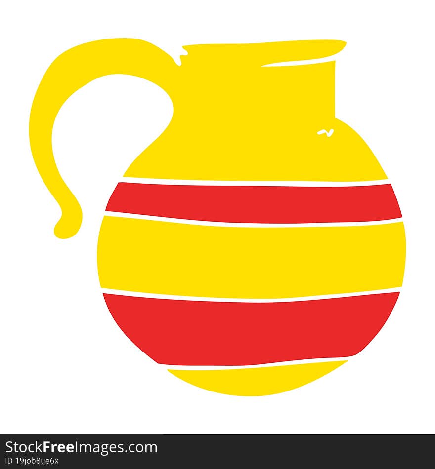 Cartoon Doodle Striped Jug