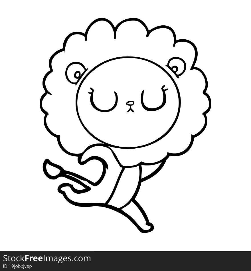 cartoon running lion. cartoon running lion