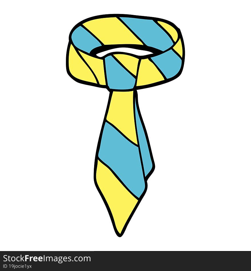 cartoon doodle tie