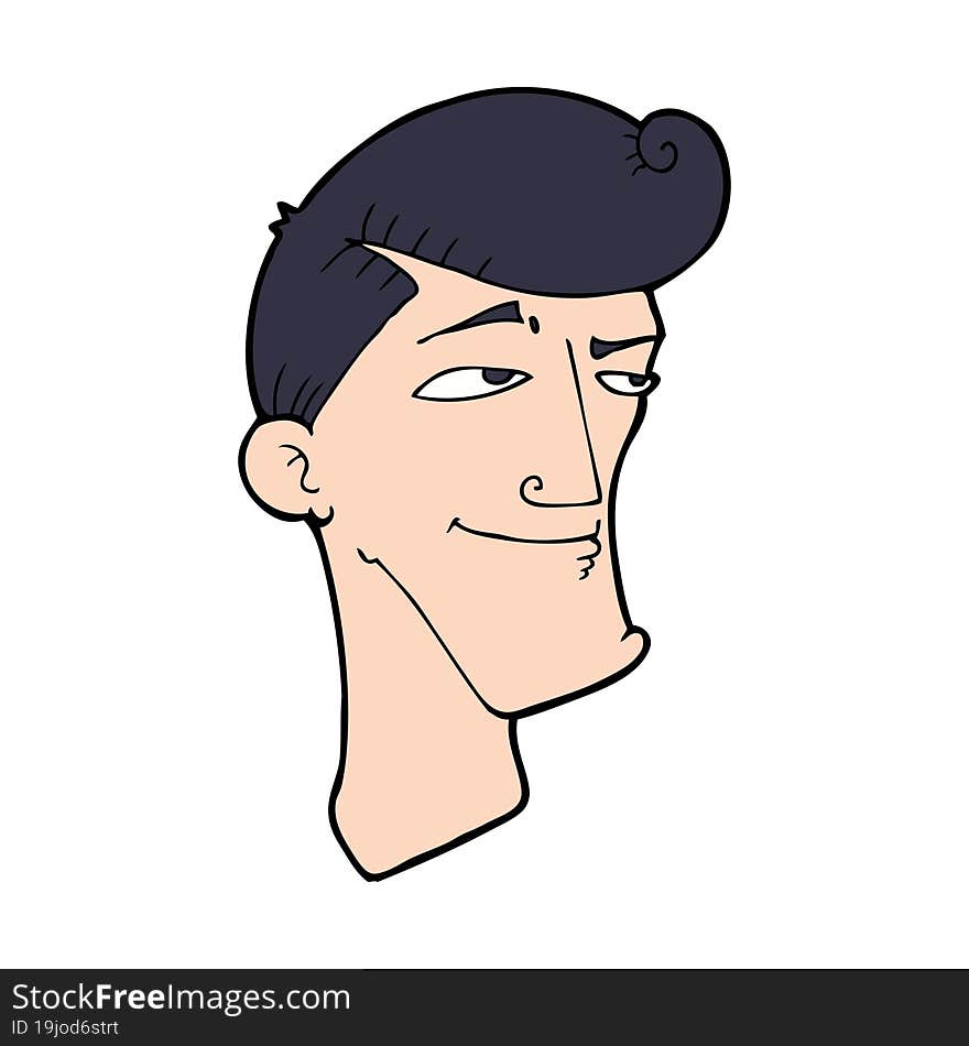 cartoon confident man