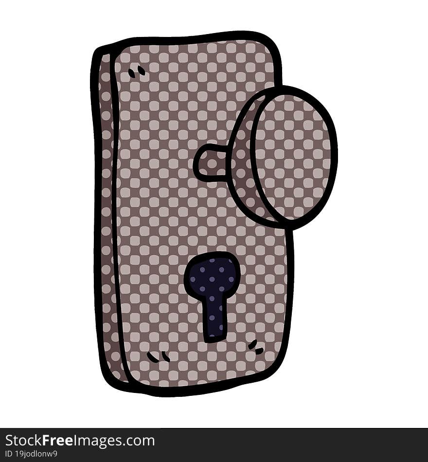 Cartoon Doodle Door Handle