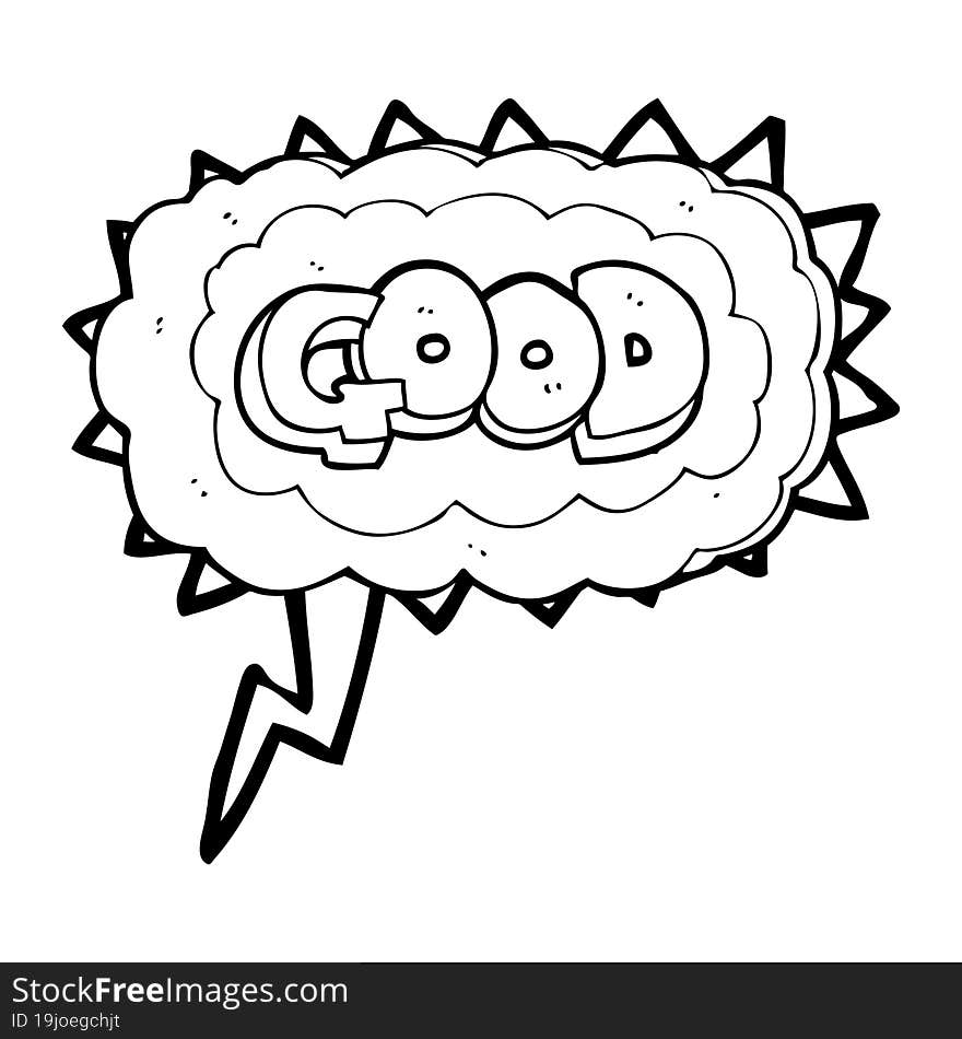 speech bubble cartoon Good symbol