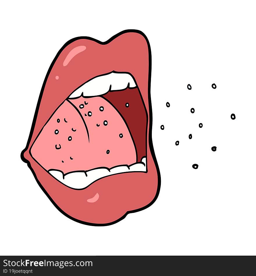 cartoon sneezing mouth