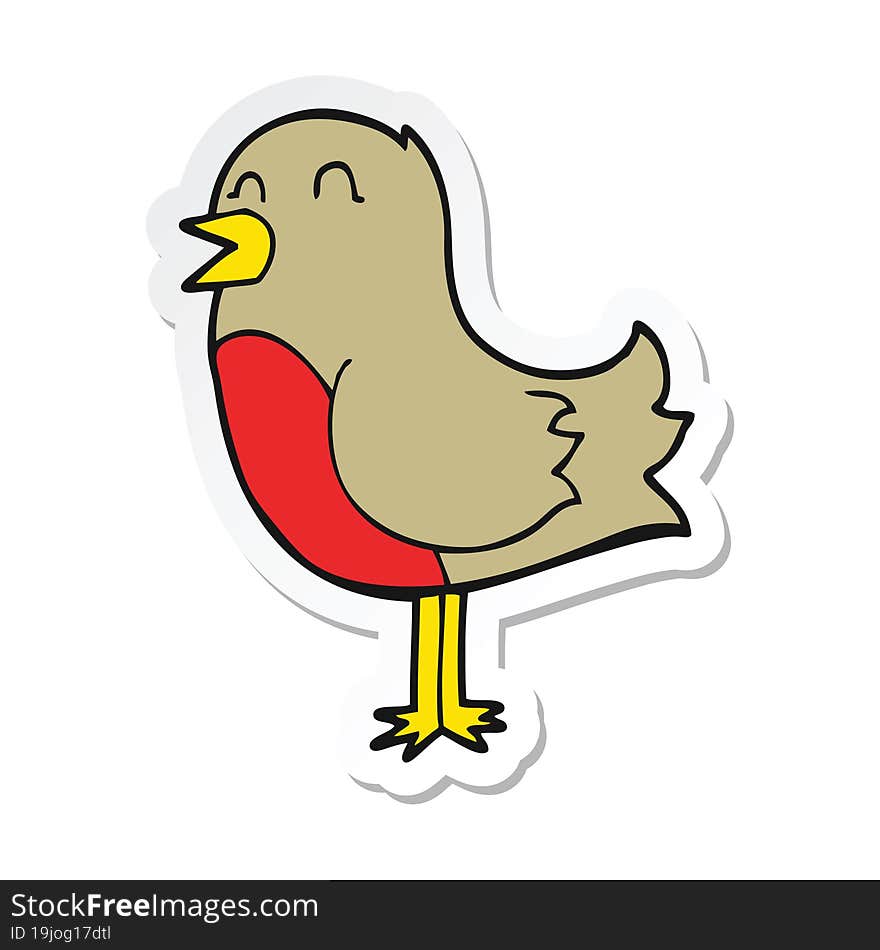 sticker of a cartoon bird