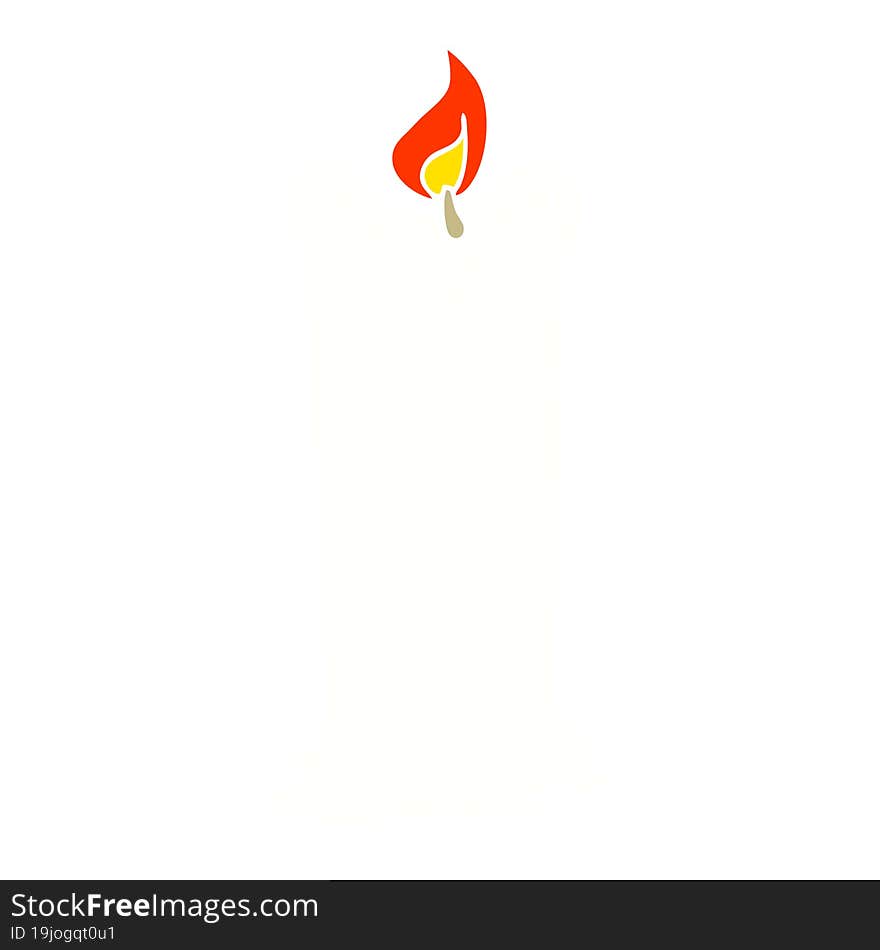 flat color style cartoon candle