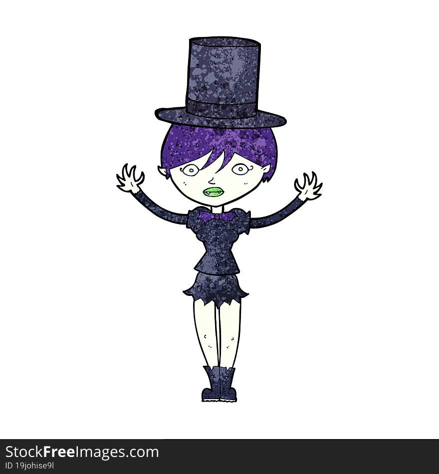 cartoon halloween vampire girl