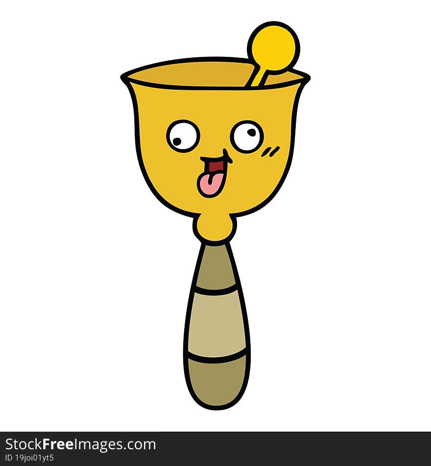 cute cartoon of a school bell. cute cartoon of a school bell