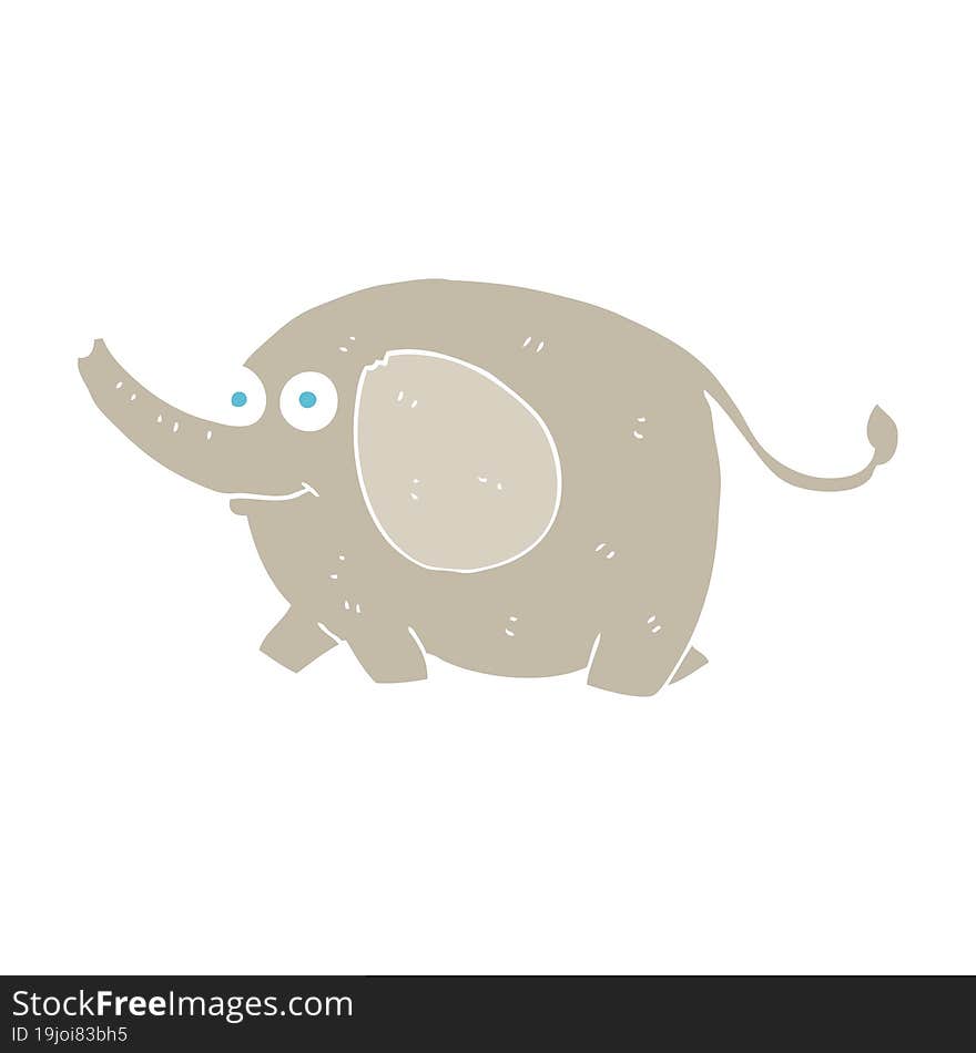 flat color illustration of elephant. flat color illustration of elephant