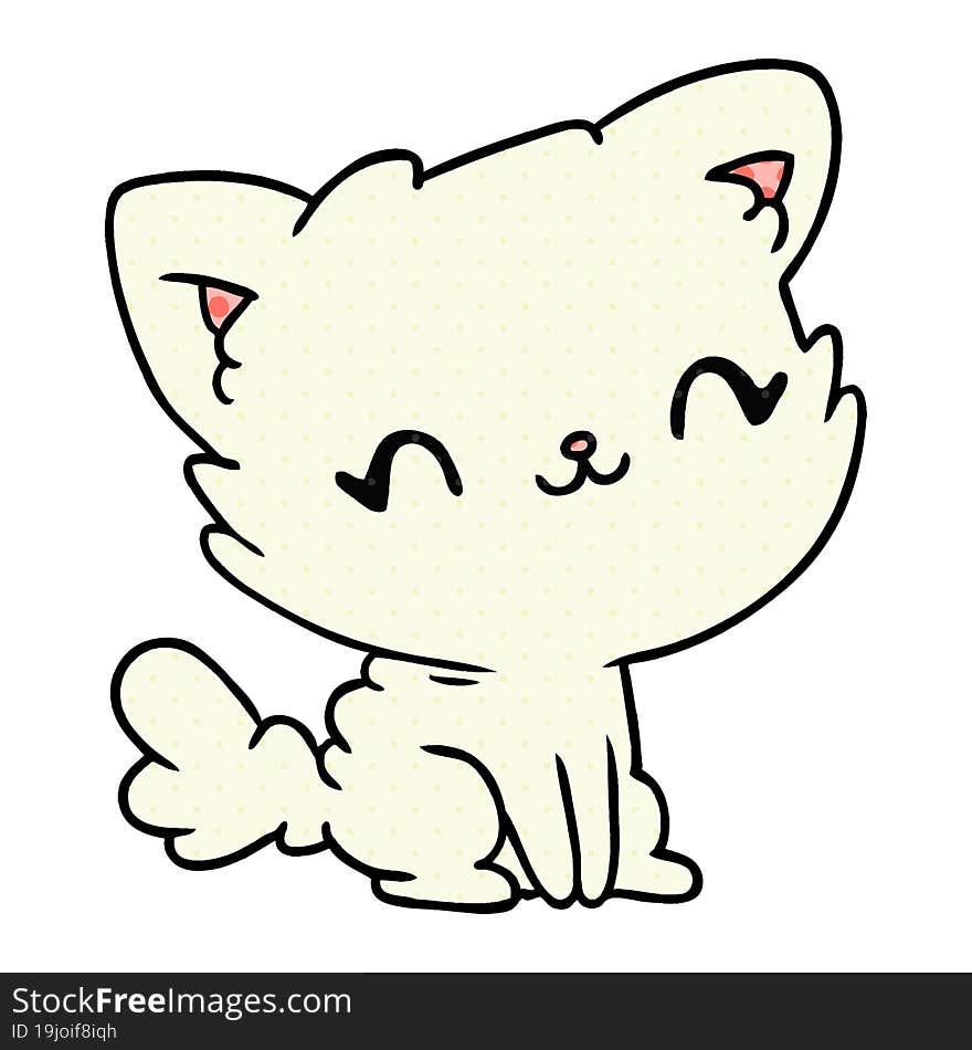 cartoon cute kawaii fluffy cat