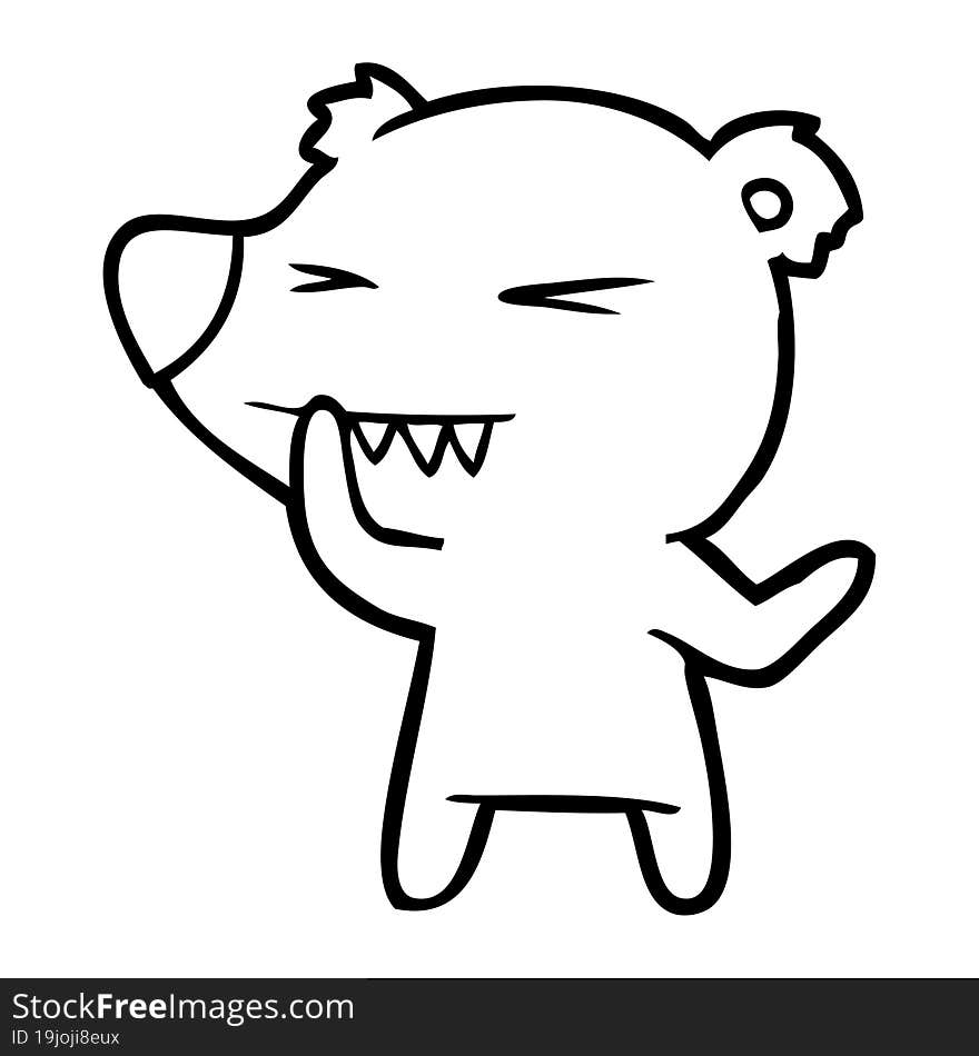 angry polar bear cartoon thinking. angry polar bear cartoon thinking